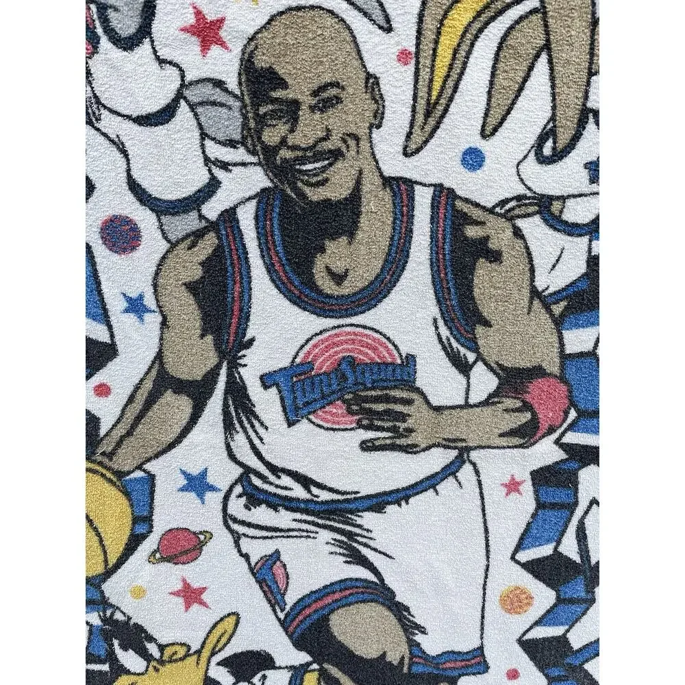 Michael Jordan Space Jam Beach Towel Bugs Bunny Daffy Duck 1996 USA Franco 30x55
